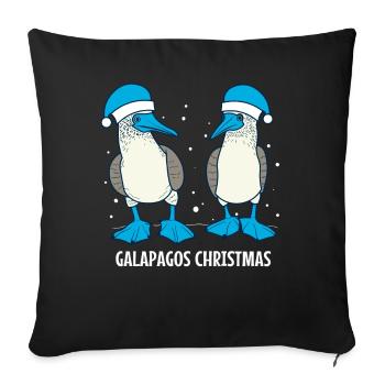 Galapagos Christmas - Sofa pillowcase 17,3'' x 17,3'' (45 x 45 cm) - black - Front