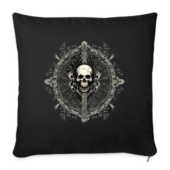 Gothik Okkult Rabe Gotik Schwarze Szene Wicca - Sofakissenbezug 45 x 45 cm - Schwarz - Vorne