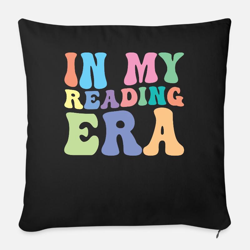 Lesen Leser Groovy In meiner Lese Ära - Sofakissenbezug 45 x 45 cm - Schwarz