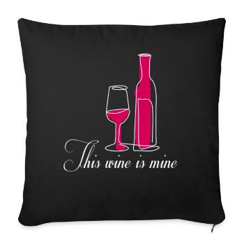 Fête des buveurs de vin - Housse de coussin décorative 45 x 45 cm - noir - Devant
