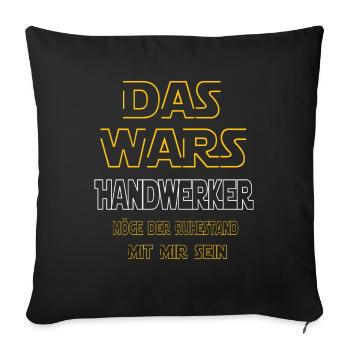 Rente Handwerker Rente Geschenk - Sofakissenbezug 45 x 45 cm - Schwarz - Vorne