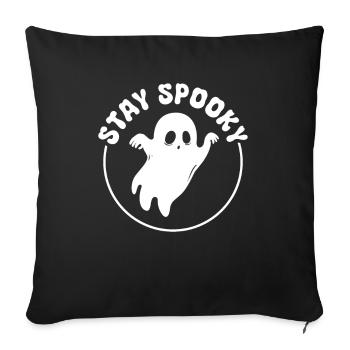 Stay creepy the ghost of Halloween - Sofa pillowcase 17,3'' x 17,3'' (45 x 45 cm) - black - Front