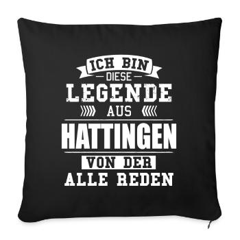 Stadt Hattingen Deutschland Legende Spruch - Sofakissenbezug 45 x 45 cm - Schwarz - Vorne