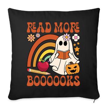 Read More Books - Sofa pillowcase 17,3'' x 17,3'' (45 x 45 cm) - black - Front
