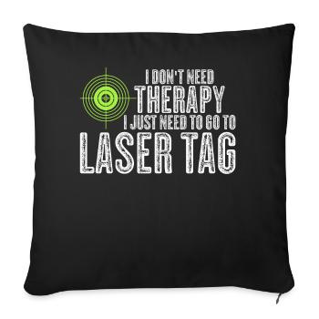 Laser Tag Lasergame Lasertag Laserdrom - Sofa pillowcase 17,3'' x 17,3'' (45 x 45 cm) - black - Front