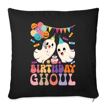 Birthday Ghoul - Sofa pillowcase 17,3'' x 17,3'' (45 x 45 cm) - black - Front