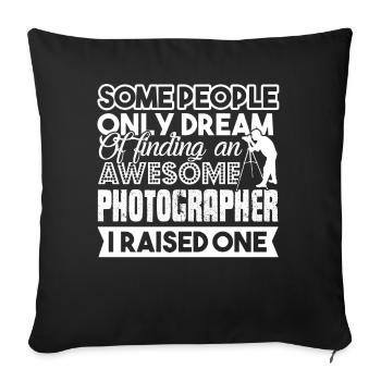 Photographer Photographer Parent - Sofa pillowcase 17,3'' x 17,3'' (45 x 45 cm) - black - Front