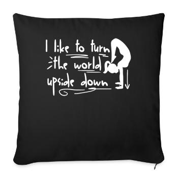 Équilibre sur les mains Gymnastique Filles - Housse de coussin décorative 45 x 45 cm - noir - Devant