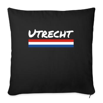 Utrecht Netherlands Dutch flag - Sofa pillowcase 17,3'' x 17,3'' (45 x 45 cm) - black - Front