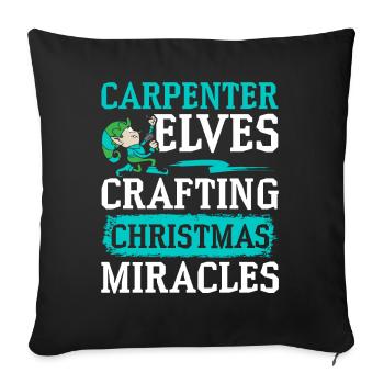 Christmas cheers and clean teeth dentistry - Sofa pillowcase 17,3'' x 17,3'' (45 x 45 cm) - black - Front