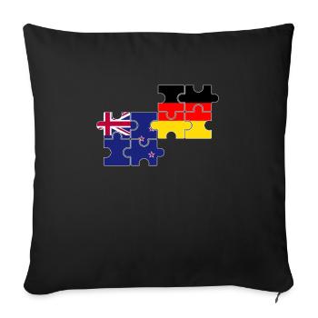 New Zealand Germany Flag New Zealanders - Sofa pillowcase 17,3'' x 17,3'' (45 x 45 cm) - black - Front