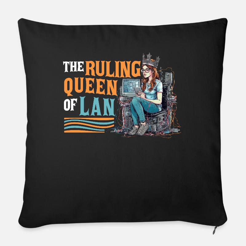 The Ruling Queen Of LAN Support Technician Network - Sofakissenbezug 45 x 45 cm - Schwarz