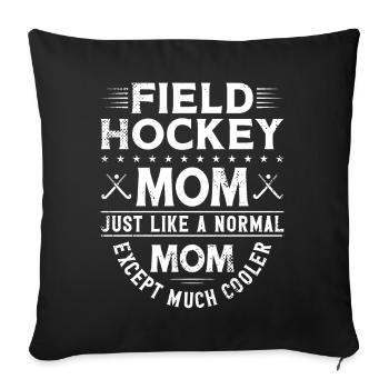 Hockey sur gazon Maman Hockey sur gazon Maman - Housse de coussin décorative 45 x 45 cm - noir - Devant