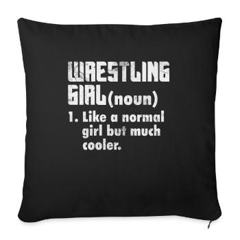 Lutte - Housse de coussin décorative 45 x 45 cm - noir - Devant