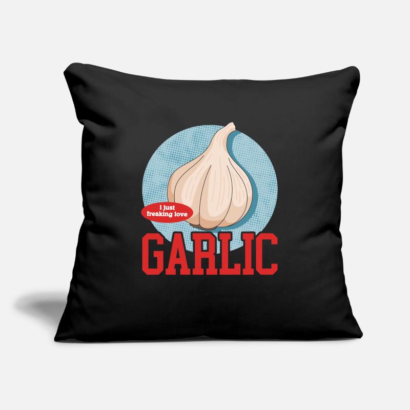 Knoblauch Knoblauchgeschmack Geschenk Sofakissenbezug 45 x 45 cm