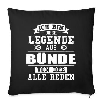 Stadt Bünde Deutschland Legende Spruch - Sofakissenbezug 45 x 45 cm - Schwarz - Vorne