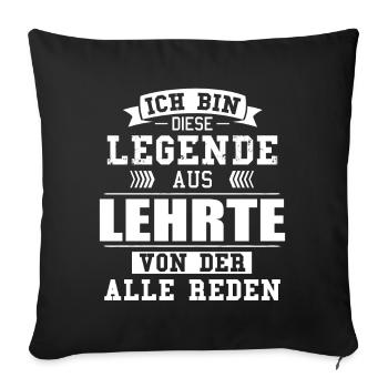 Stadt Lehrte Deutschland Legende Spruch - Sofakissenbezug 45 x 45 cm - Schwarz - Vorne