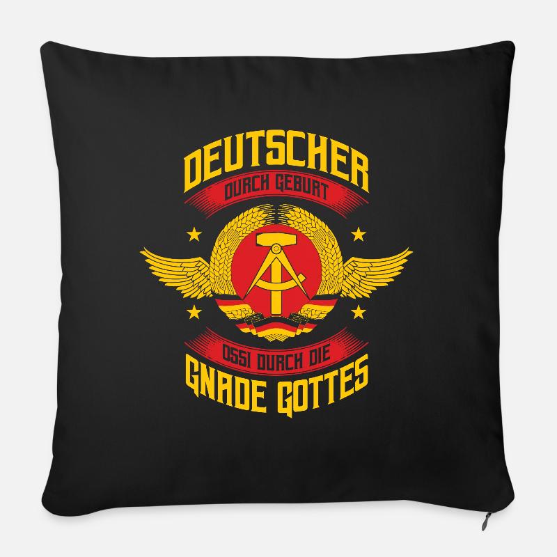 Ossi Durch Die Gnade Gottes - Sofakissenbezug 45 x 45 cm - Schwarz