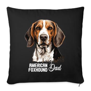 Hund American Foxhound - Sofakissenbezug 45 x 45 cm - Schwarz - Vorne
