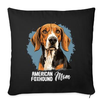 Hund American Foxhound - Sofakissenbezug 45 x 45 cm - Schwarz - Vorne