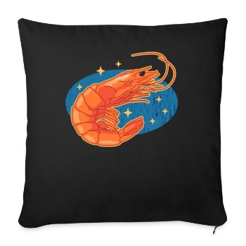 Crab Shrimp, Crab Lover, Crab Gift - Sofa pillowcase 17,3'' x 17,3'' (45 x 45 cm) - black - Front