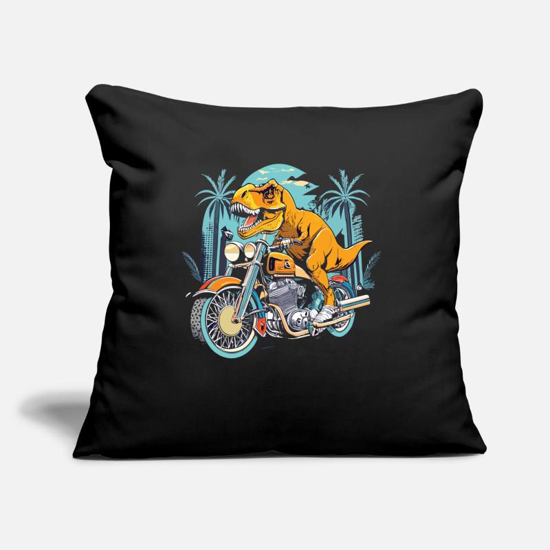 TRex Biker - A Primeval Ride Sofa pillowcase 17,3'' x 17,3'' (45 x 45 cm)