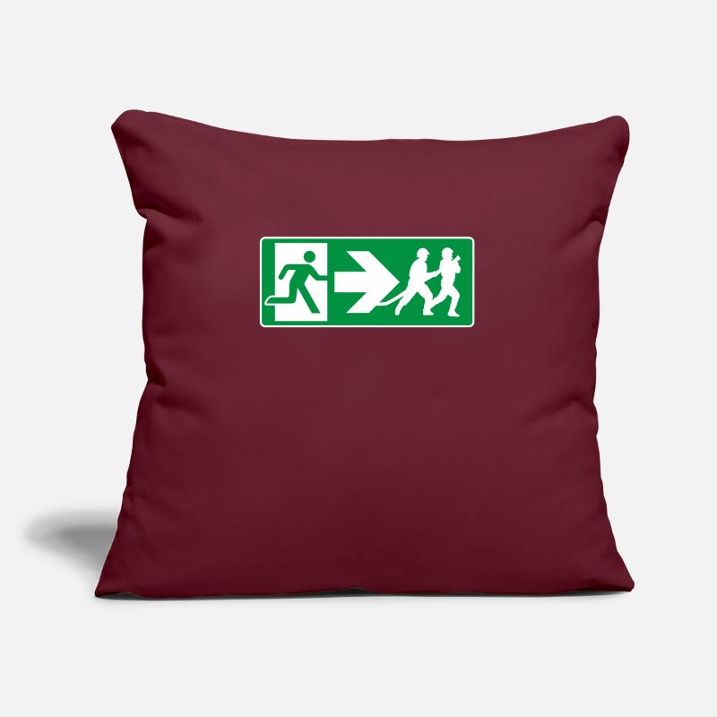 Emergency Exit Fire Brigade Firefighter Sofa pillowcase 17,3'' x 17,3'' (45 x 45 cm)