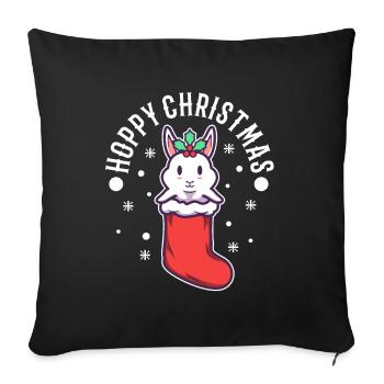 Noël houblonné - Housse de coussin décorative 45 x 45 cm - noir - Devant