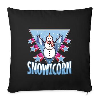 Maïs des neiges - Housse de coussin décorative 45 x 45 cm - noir - Devant