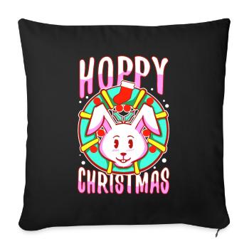 Noël houblonné - Housse de coussin décorative 45 x 45 cm - noir - Devant