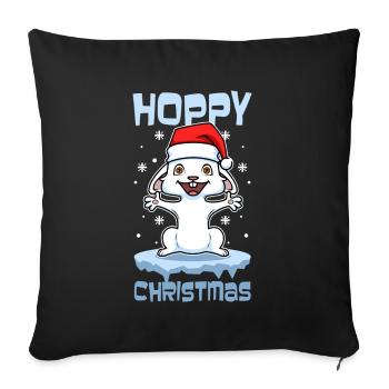 Noël houblonné - Housse de coussin décorative 45 x 45 cm - noir - Devant