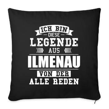 Stadt Ilmenau Deutschland Legende Spruch - Sofakissenbezug 45 x 45 cm - Schwarz - Vorne