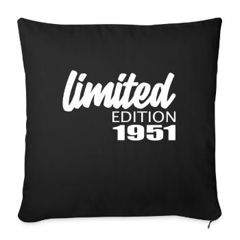 Édition limitée 1951 - Housse de coussin décorative 45 x 45 cm - noir - Devant