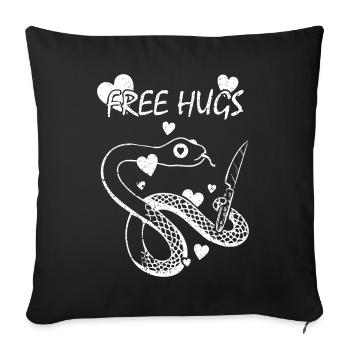 Câlins gratuits Constrictor Serpents venimeux - Housse de coussin décorative 45 x 45 cm - noir - Devant