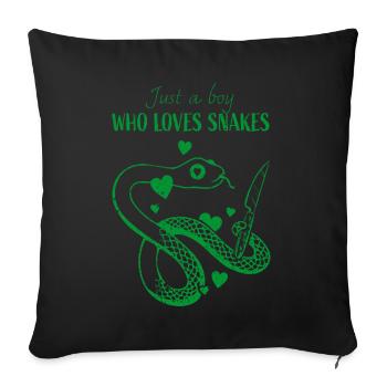 Snakes, Zookeepers, Reptiles, Snake Lovers - Sofa pillowcase 17,3'' x 17,3'' (45 x 45 cm) - black - Front