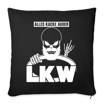 Trucker LKW-Fahrer Lastwagen LKW - Sofakissenbezug 45 x 45 cm - Schwarz - Vorne