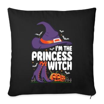 I'm the Princess Witch - Sofa pillowcase 17,3'' x 17,3'' (45 x 45 cm) - black - Front