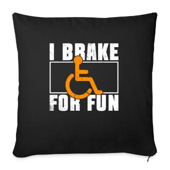 Wheelchair Wheelchair Disability Funny - Sofa pillowcase 17,3'' x 17,3'' (45 x 45 cm) - black - Front