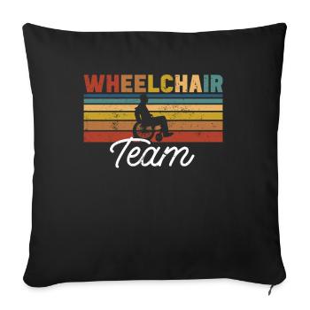 Wheelchair Wheelchair Disability Funny - Sofa pillowcase 17,3'' x 17,3'' (45 x 45 cm) - black - Front