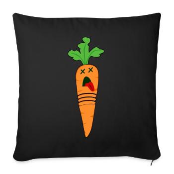 Carottes Mortes Carotte - Housse de coussin décorative 45 x 45 cm - noir - Devant
