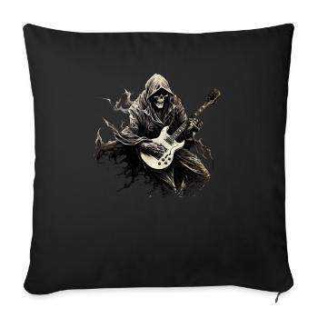 Gitarristen-tshirt E-Gitarren-Saiten - Sofakissenbezug 45 x 45 cm - Schwarz - Vorne