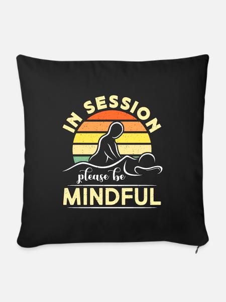 Massage Therapist In Session Please Be Reflexology - Sofakissenbezug 45 x 45 cm - Schwarz
