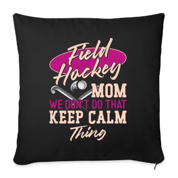 Hockey sur gazon Maman Hockey sur gazon Maman - Housse de coussin décorative 45 x 45 cm - noir - Devant