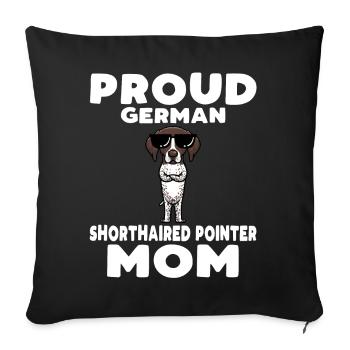 German Shorthaired Dog German Shorthaired German - Sofa pillowcase 17,3'' x 17,3'' (45 x 45 cm) - black - Front