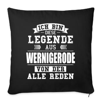Stadt Wernigerode Deutschland Legende Spruch - Sofakissenbezug 45 x 45 cm - Schwarz - Vorne