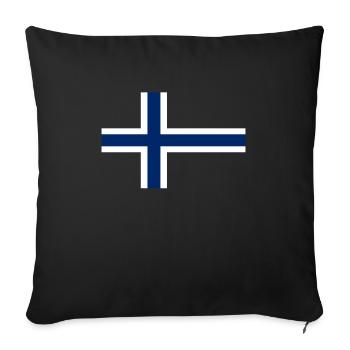 Norvège Drapeau norvégien Norvégien - Housse de coussin décorative 45 x 45 cm - noir - Devant