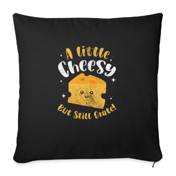 Fromage - Housse de coussin décorative 45 x 45 cm - noir - Devant