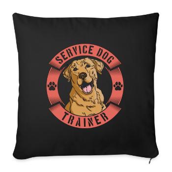 Service Dog Trainer Pet School Trainer Dog Owner - Sofa pillowcase 17,3'' x 17,3'' (45 x 45 cm) - black - Front