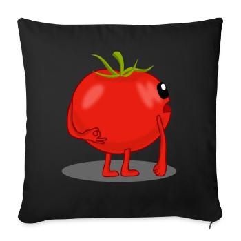 Tomatoes Reingeschaut Tomato - Sofakissenbezug 45 x 45 cm - Schwarz - Vorne