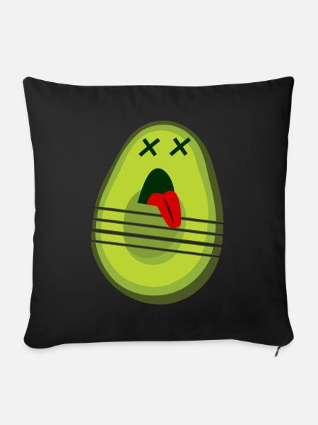 Avocado Cutting Avocados - Sofakissenbezug 45 x 45 cm - Schwarz